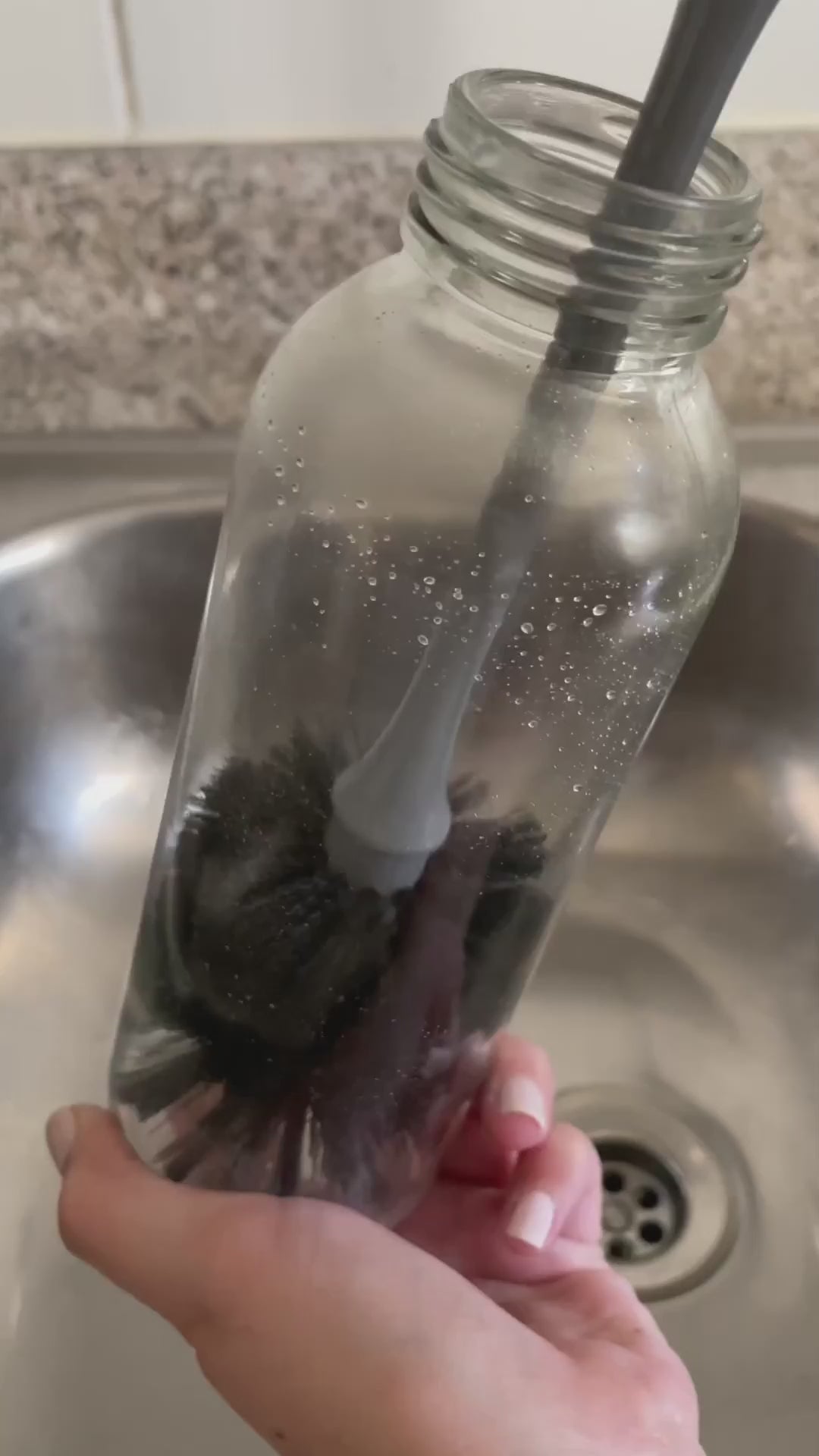 Set 2 Cepillos Flexibles Limpieza Botellas Clynder 1 un