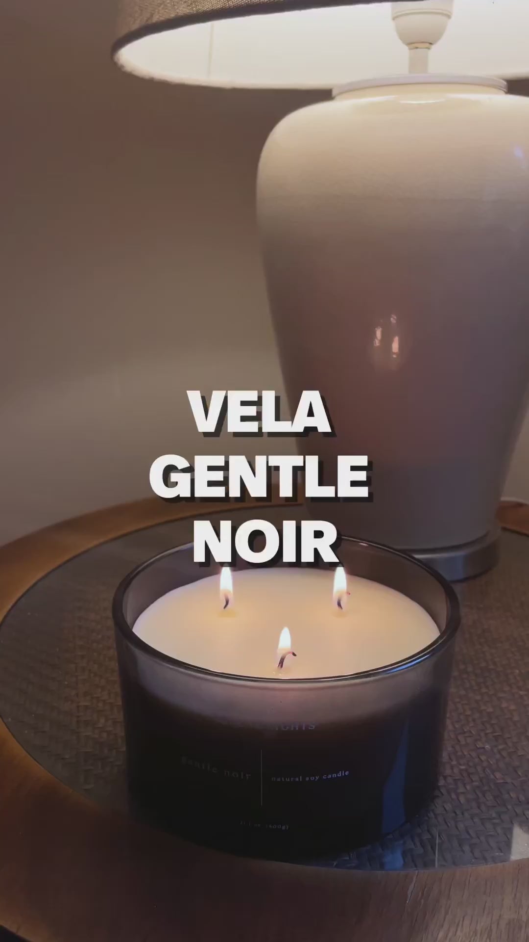 Vela Soja Natural Gentle Noir 600g Serene Lights 1 un