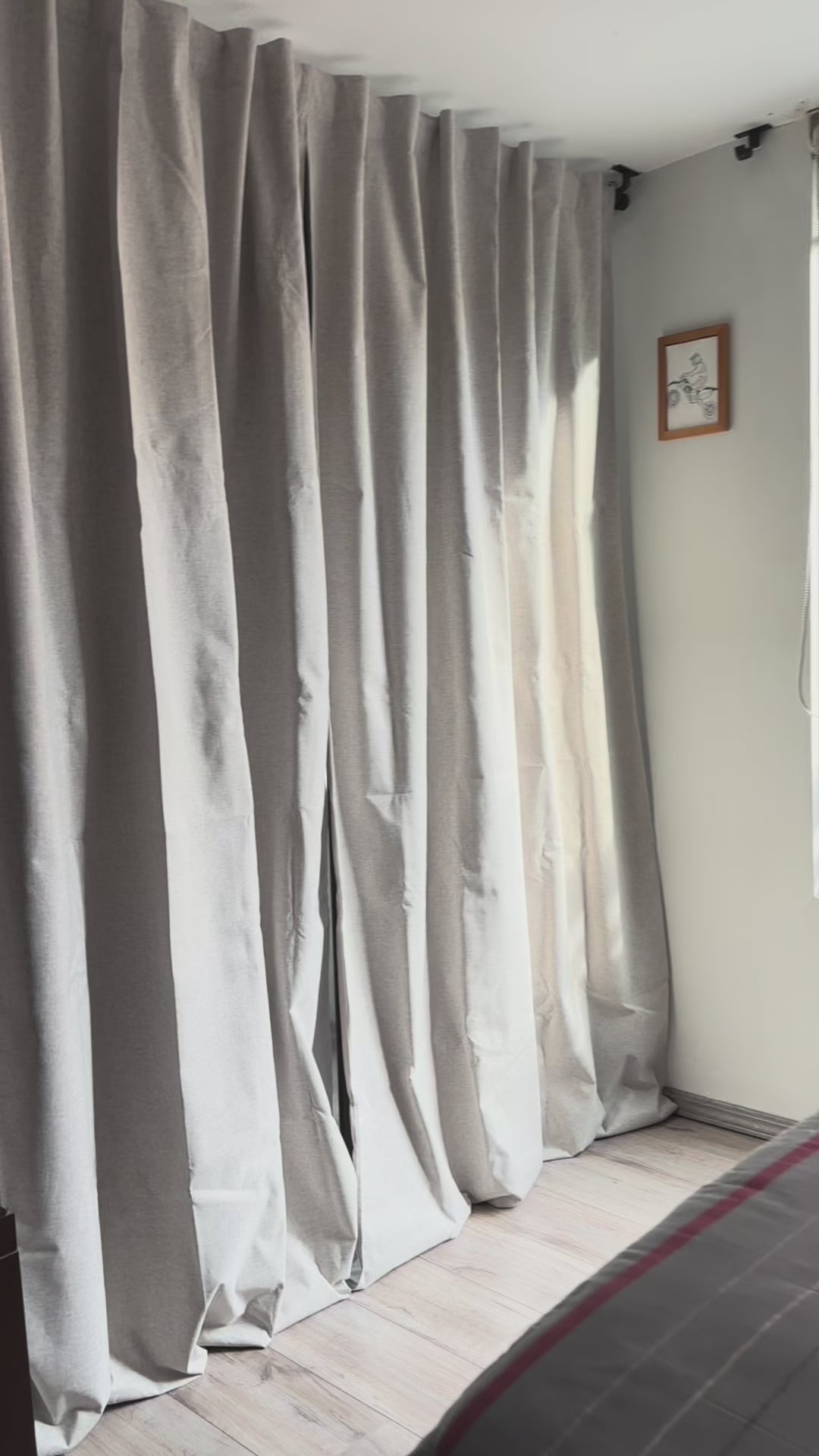 Cortina Blackout Textura Lino 145 x 250 cm Beige Blair Home 1 par