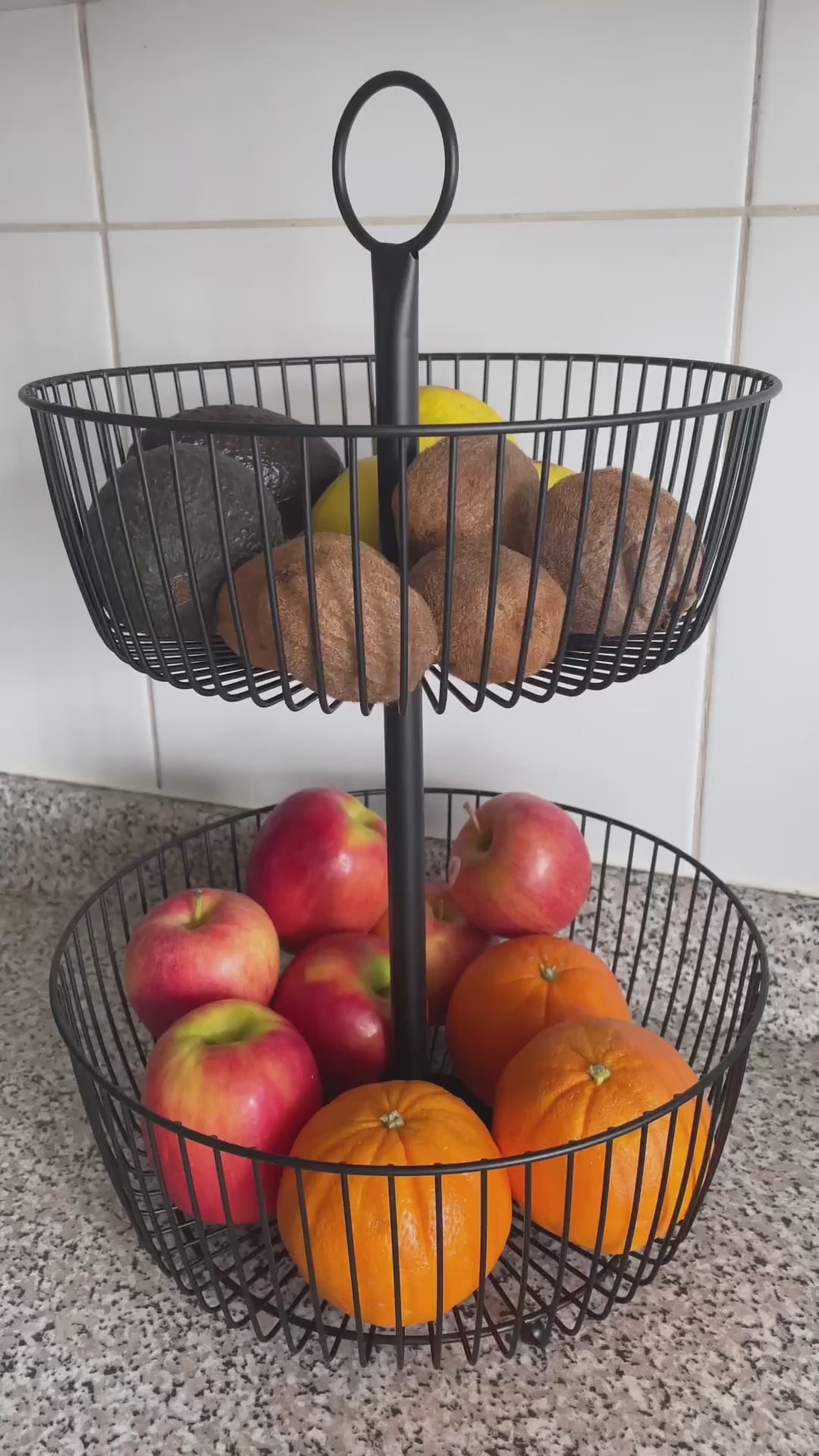 Canasto Frutas 2 Niveles Home Logics