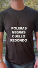Poleras Negras Instant Cool Cuello Redondo Pack 2 Cosley