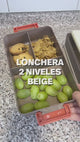 Lonchera 2 Niveles Plástica Beige 2000 ml 1 un