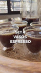 Set 4 Vasos Espresso Vidrio Doble Pared 80 ml Home Logics 1 un