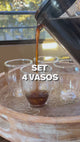 Set 4 Vasos Vidrio Doble Pared 150 ml Home Logics 1 un
