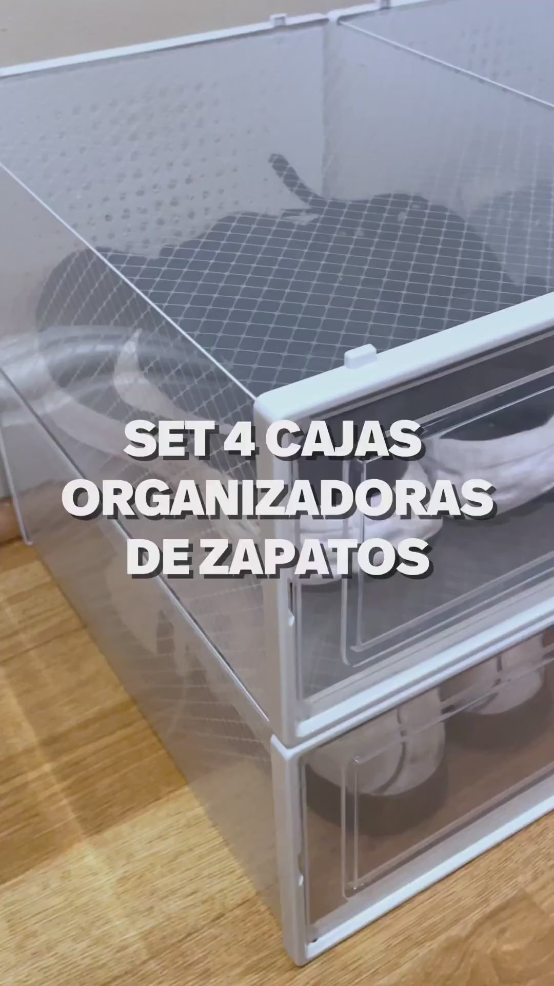 Set 4 Cajas Organizadoras de Zapatos Home Logics 1 un