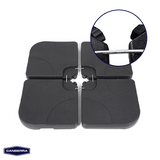 Base Plástica Rellenable Cuadrada Para Quitasol 4 x 15 Litros Canberra 1 un