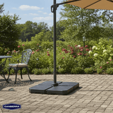 Base Plástica Rellenable Cuadrada Para Quitasol 4 x 15 Litros Canberra 1 un