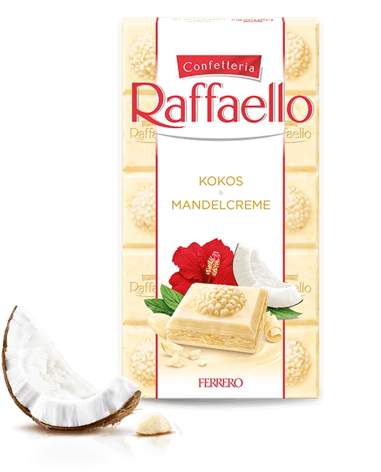 Barra Chocolate Raffaello Ferrero 8 x 90 g