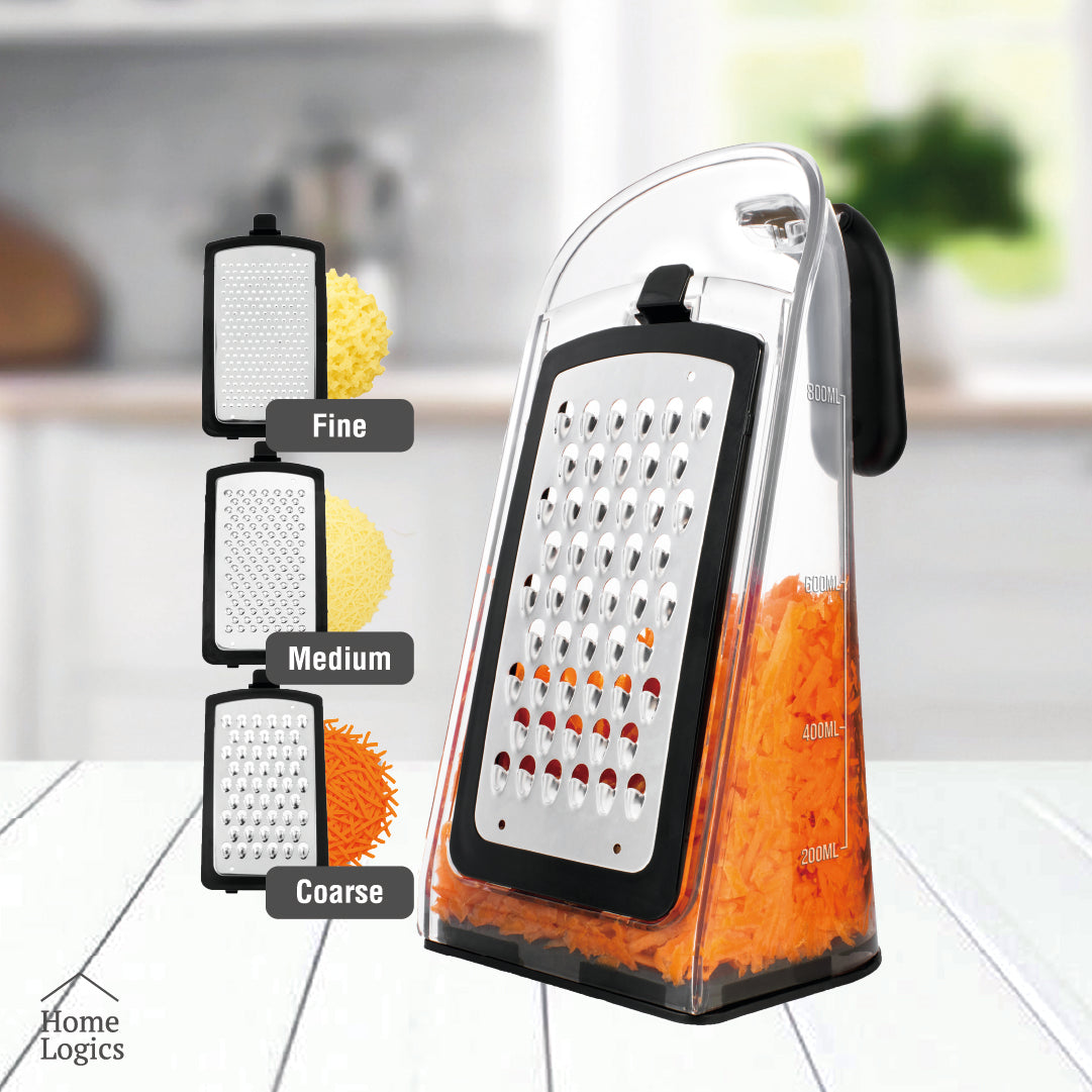 Rallador 3 en 1 Acero Inox con Contenedor Home Logics 1 un