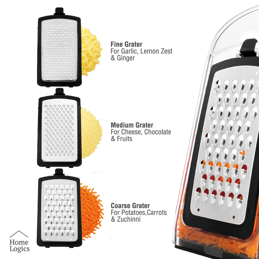 Rallador 3 en 1 Acero Inox con Contenedor Home Logics 1 un