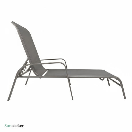 Reposera Acero Reposabrazos 198 x 67 x 52 cm Cool Gray Sunseeker 1 un