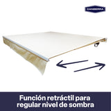Toldo Retráctil 4 x 2.5 m Beige Canberra