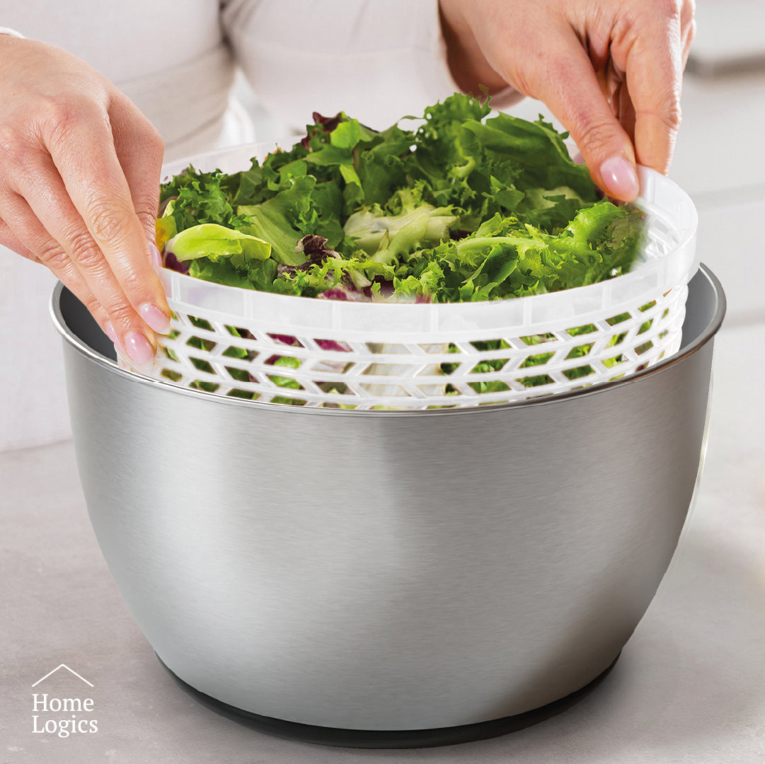 Secador Centrífuga Ensalada Acero Inox 5L Home Logics 1 un