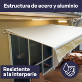 Toldo Retráctil 4 x 2.5 m Beige Canberra