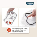 Set 9 Contenedores Herméticos Vidrio Storeware 1 un