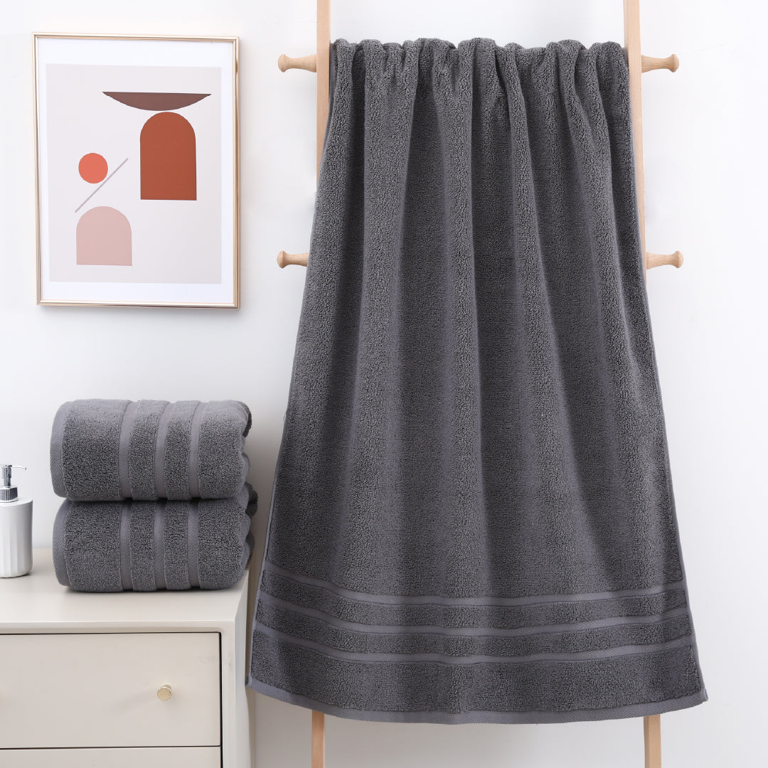 Set 2 Toallas Ducha 76 x 137 cm Algodón Gray Blair Home 1 un