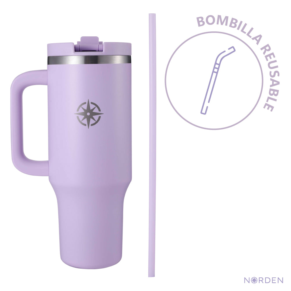 Botella Térmica Tumbler Leak-Proof Violet Mist 1200 ml Norden 1 un