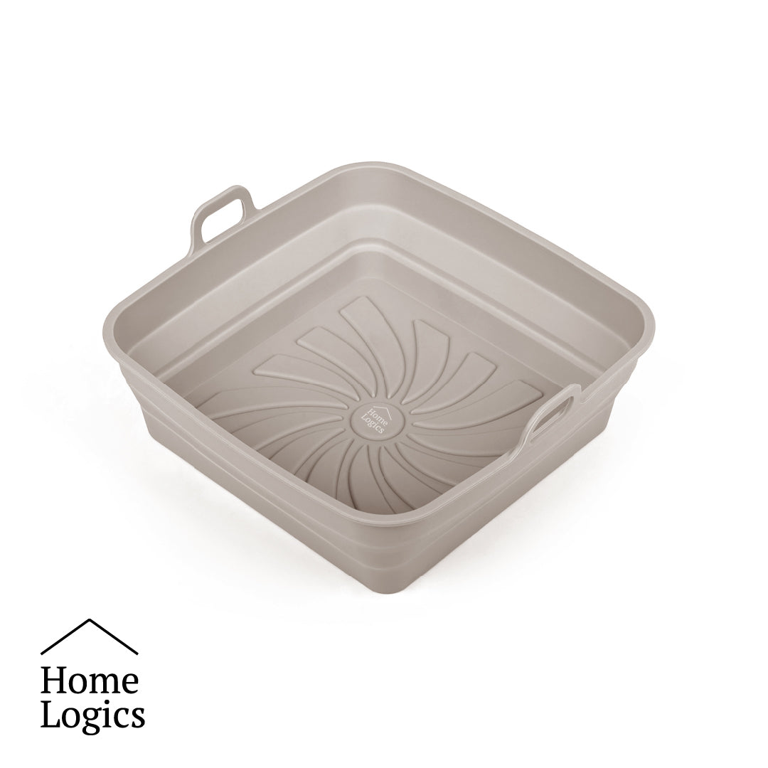 Set 2 Moldes Silicona Air Fryer Cuadrados 21 cm Home Logics 1 un