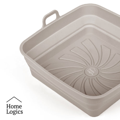 Set 2 Moldes Silicona Air Fryer Cuadrados 21 cm Home Logics 1 un
